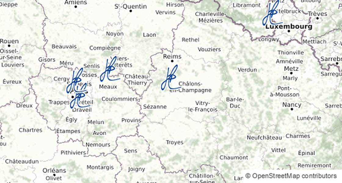 Carte des adresses où déguster le Champagne Philippe Haumont